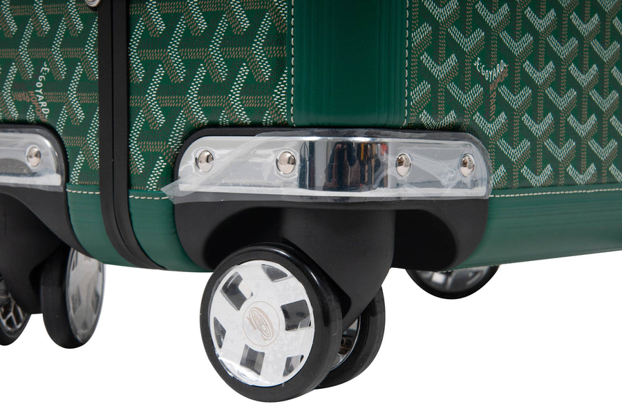 Goyard Carry On Trolley Rolling Luggage Coated Canvas MM Green 583221