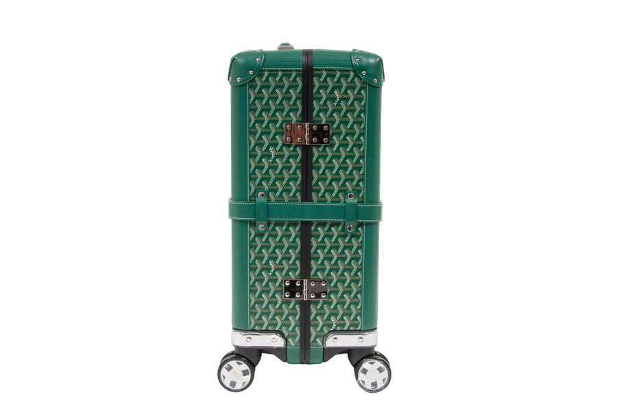 GOYARD Bourget PM Carry On Cabin Trolley Green Luhhage Case Brand New