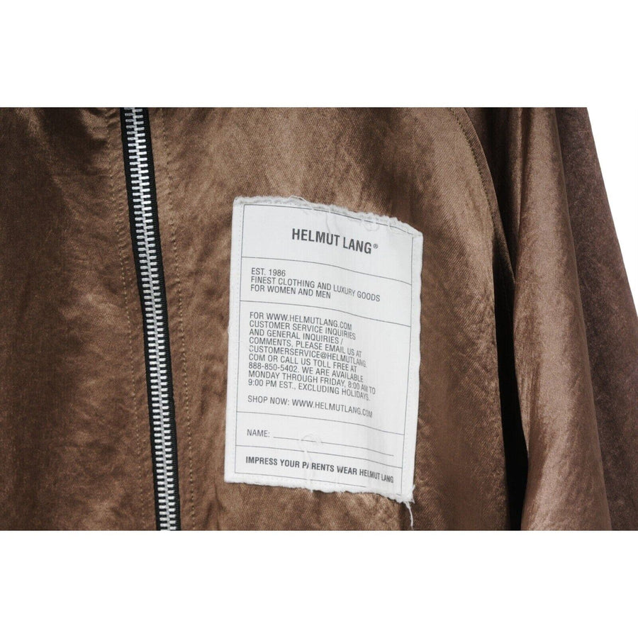 Bronze Patch Twill Full Zip Mock Neck Track Jacket Helmut Lang 