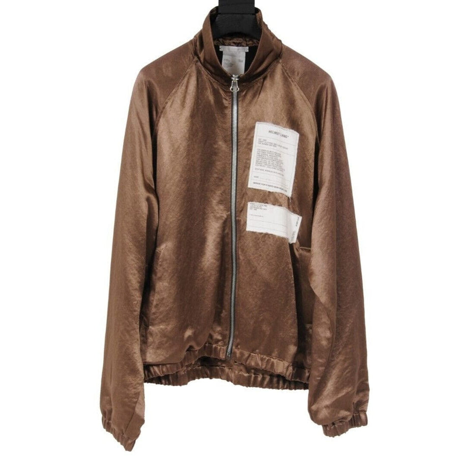 Bronze Patch Twill Full Zip Mock Neck Track Jacket Helmut Lang 