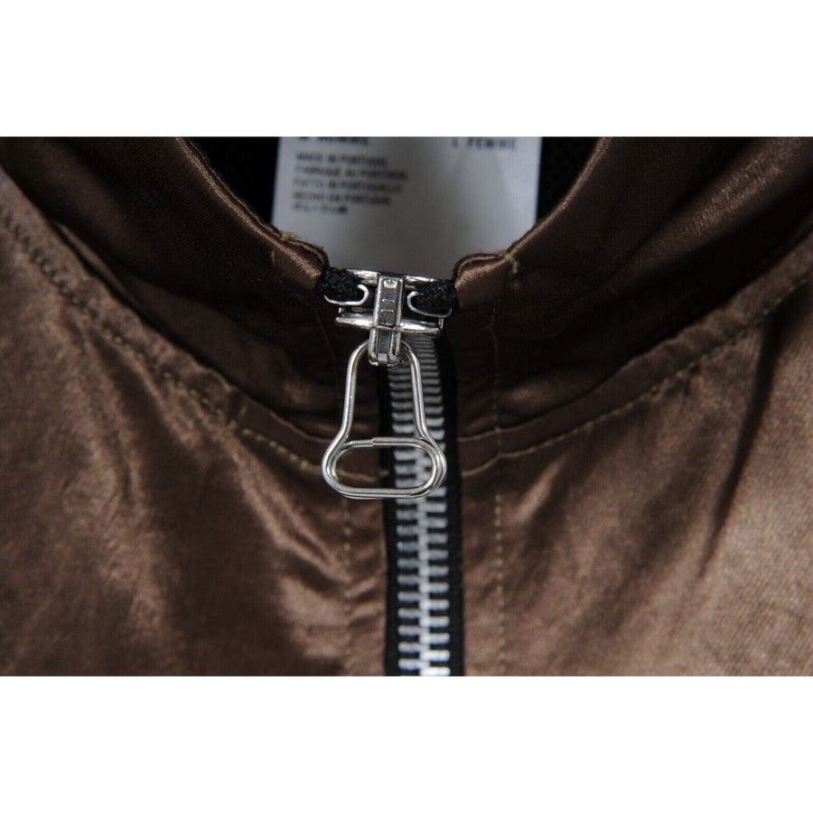 Bronze Patch Twill Full Zip Mock Neck Track Jacket Helmut Lang 