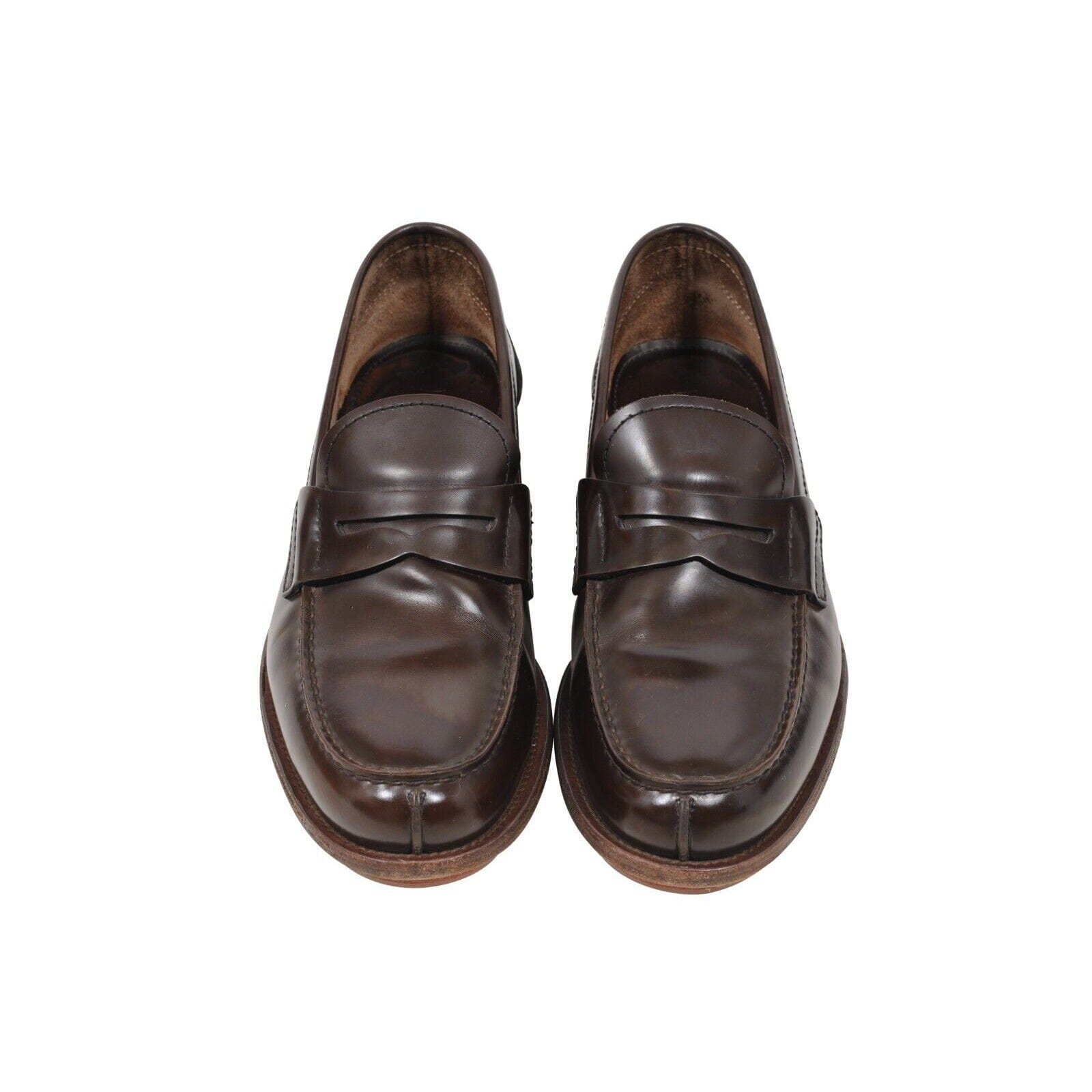 Prada Mens Brown Leather Penny Loafers US8 UK7 – THE-ECHELON