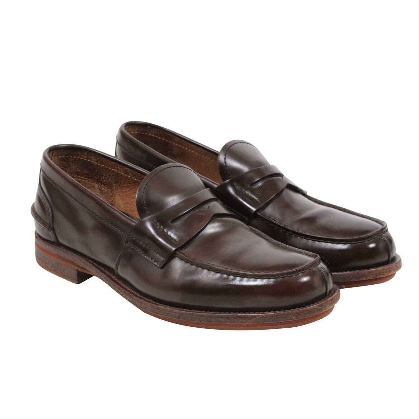 Prada Mens Brown Leather Penny Loafers US8 UK7 – THE-ECHELON display picture 1