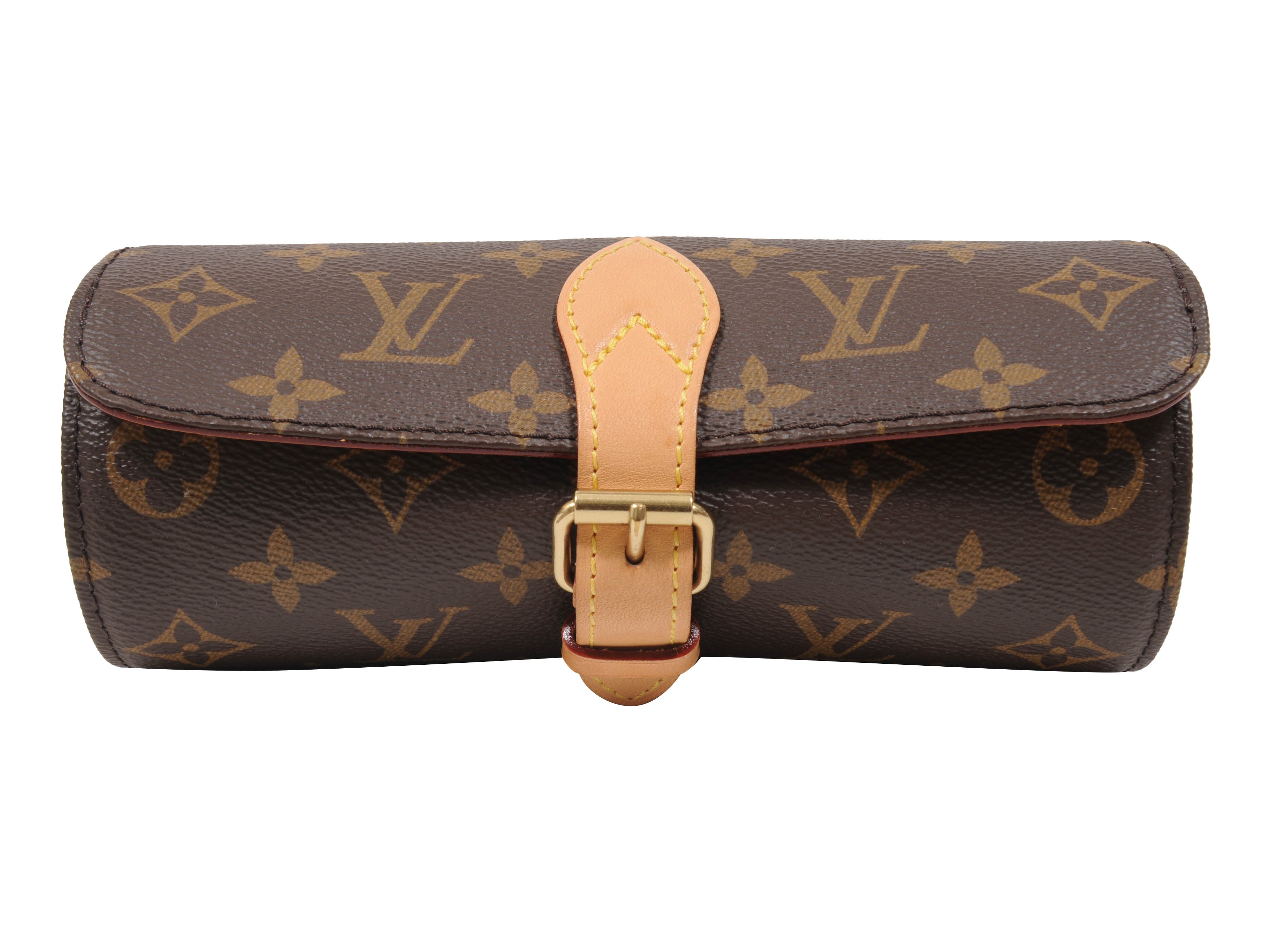 Louis Vuitton LV Leather Watches Travel Case