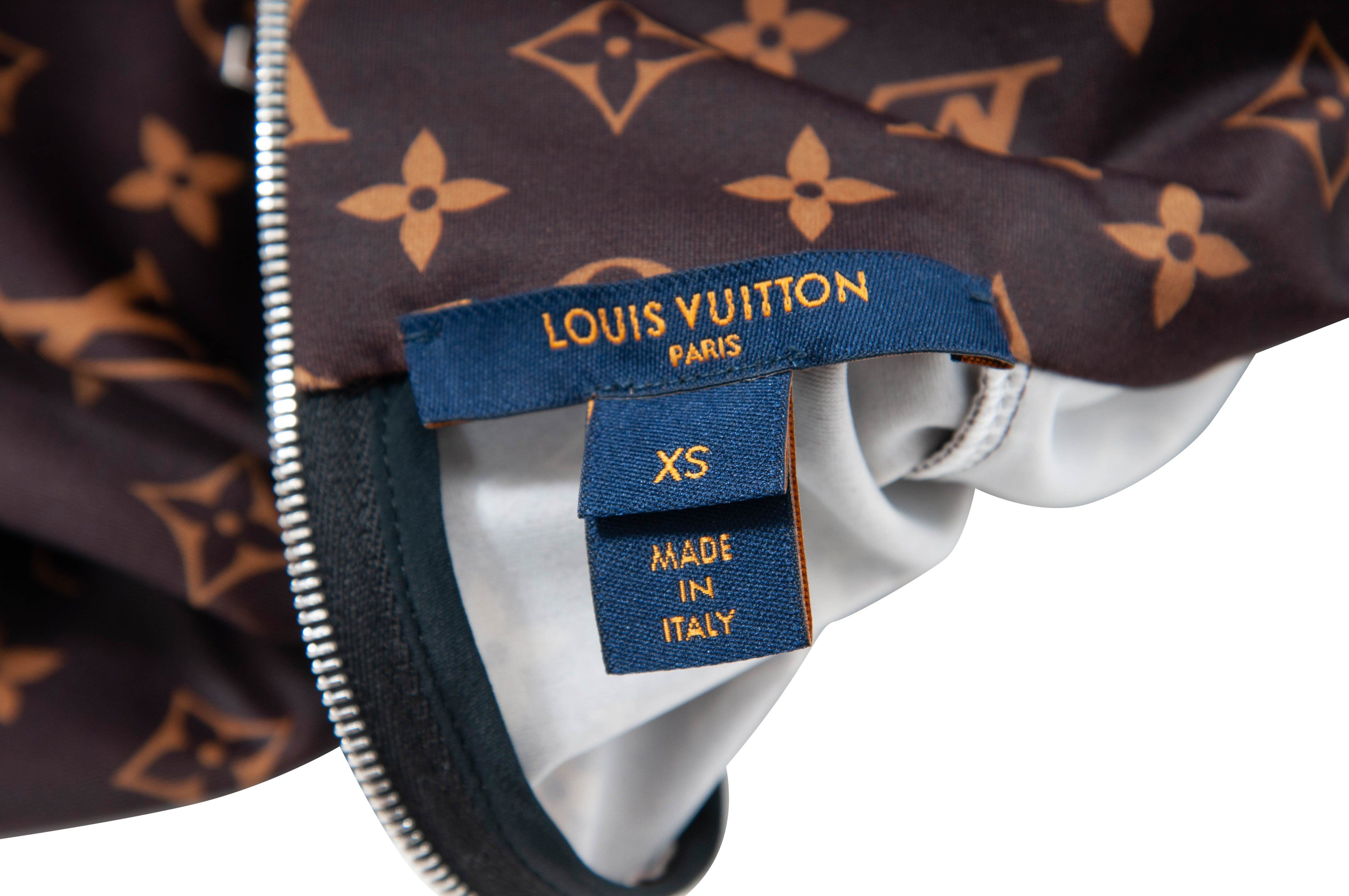 Louis Vuitton Women's Brown Gold Monogram Print Long Sleeved
