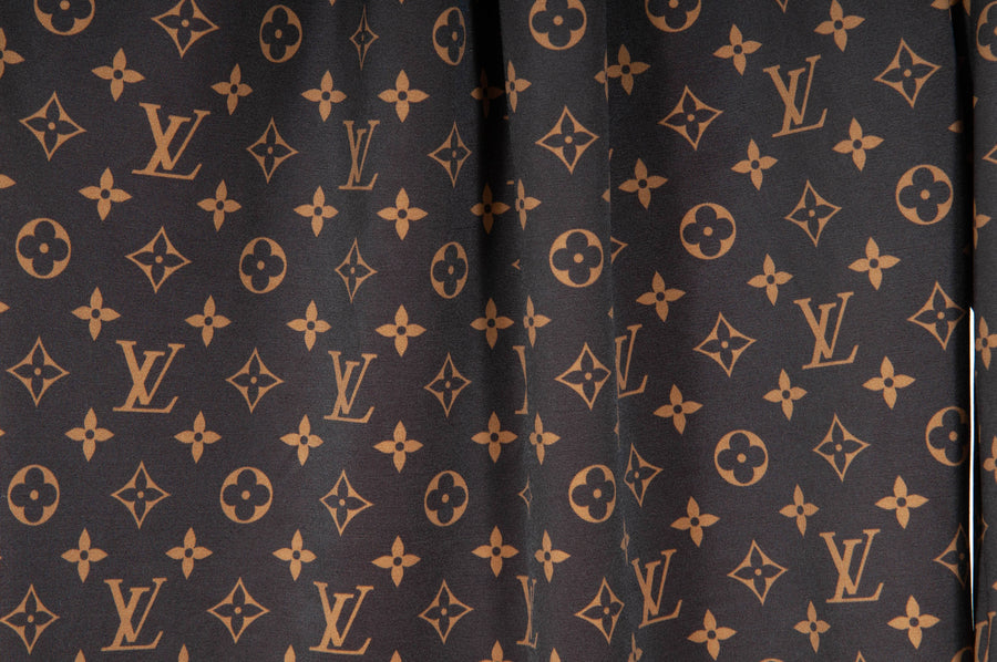 Louis Vuitton Women's Brown Gold Monogram Print Long Sleeved Back Zip  Turtleneck Top – THE-ECHELON