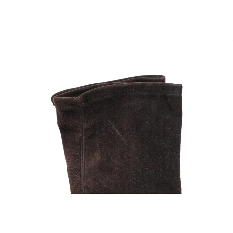 Brown Suede 110mm Heel Over The Knee Sock Boots Manolo Blahnik 