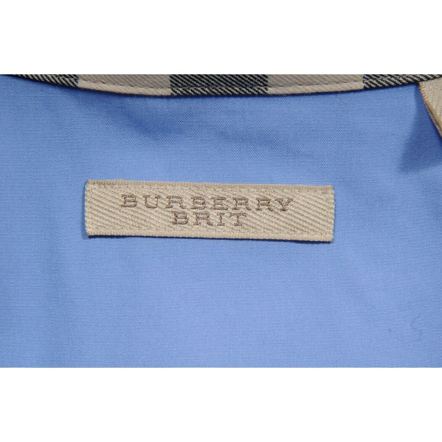 Burberry Brit Blue Button Down Logo Collared Shirt Burberry 