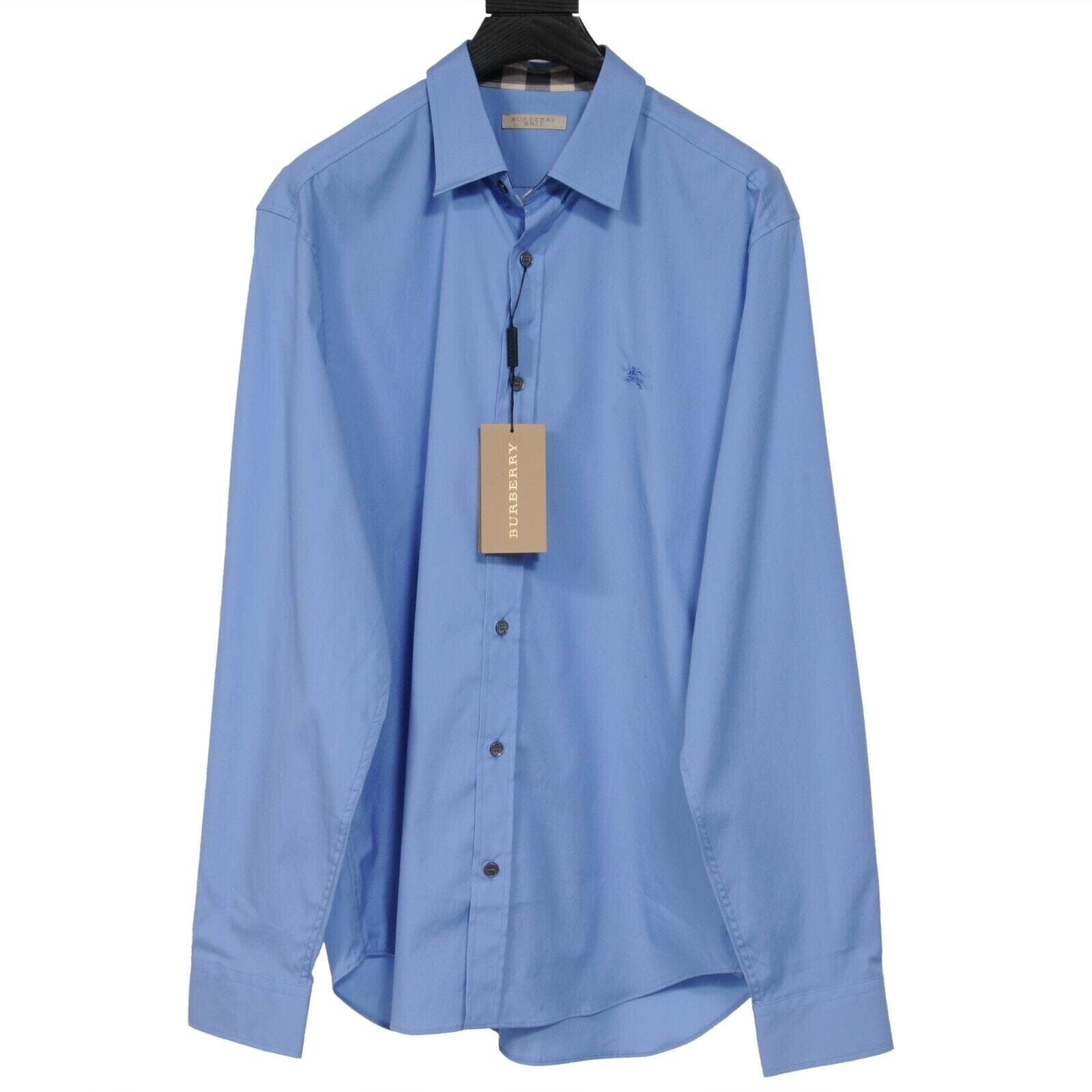 Burberry Brit Blue Button Down Logo Collared Shirt Long Sleeve Large THE-ECHELON Burberry Brit Blue Button Down Logo Collared Shirt Long Sleeve Large THE-ECHELON