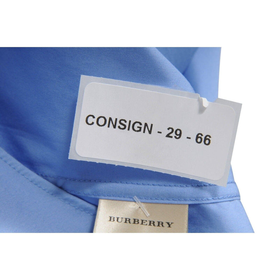 Burberry Brit Blue Button Down Logo Collared Shirt Burberry 