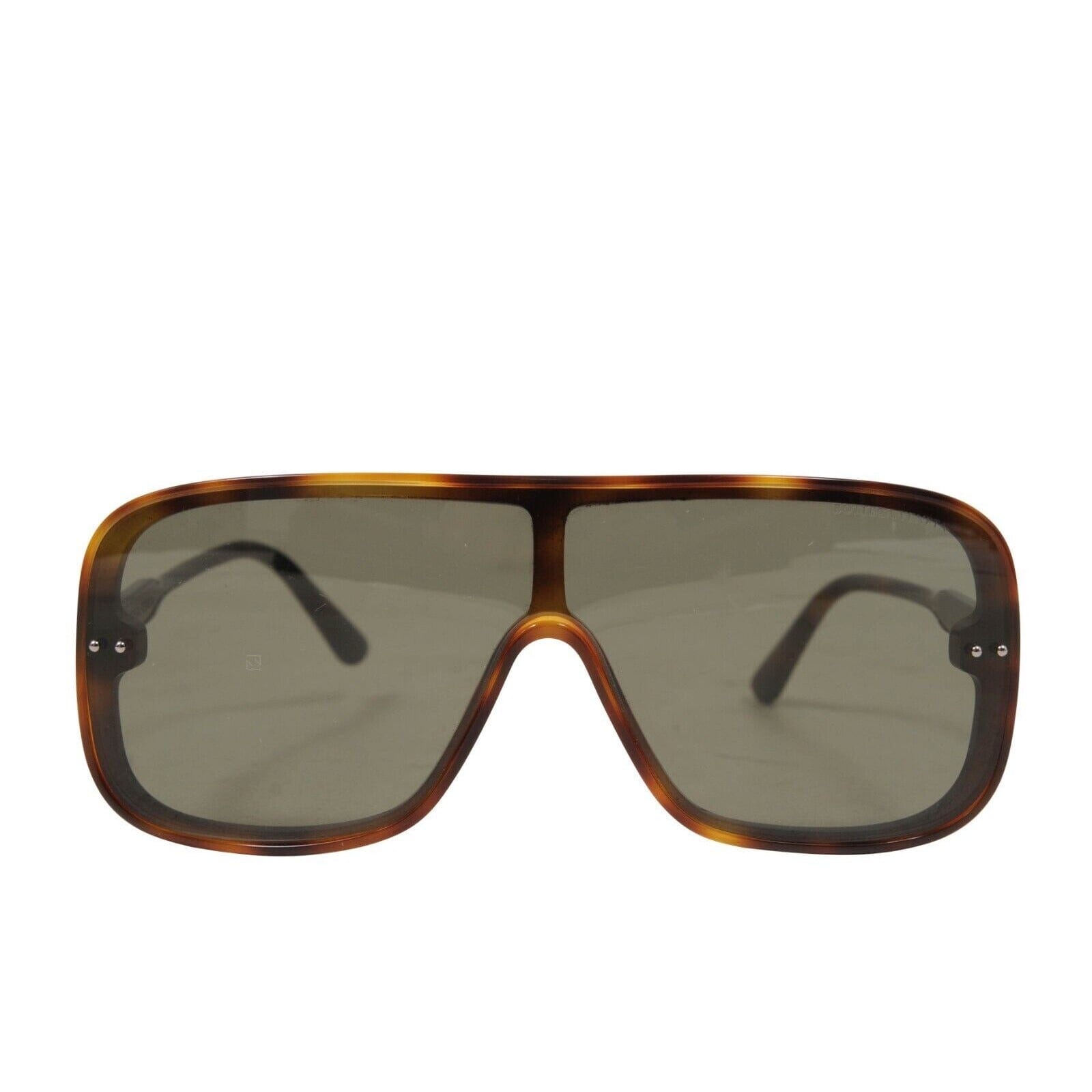 Bottega Veneta BV0167S Brown Tortoise S Unisex Mask Sunglasses Bottega Veneta BV0167S Brown Tortoise Shield Sunglasses 99MM  main image 3