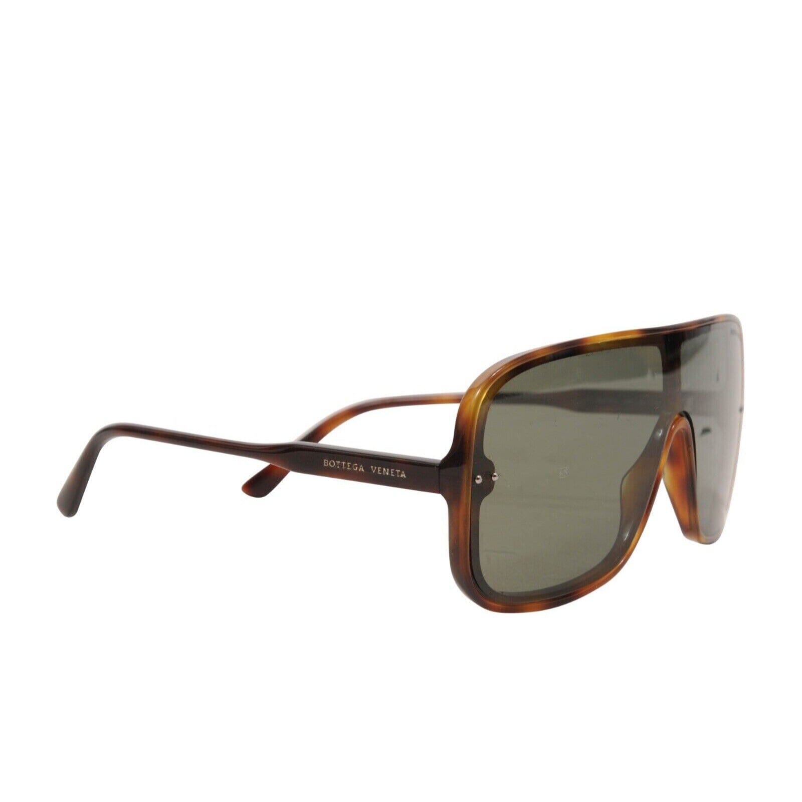 Bottega Veneta BV0167S Brown Tortoise S Unisex Mask Sunglasses Bottega Veneta BV0167S Brown Tortoise Shield Sunglasses 99MM  main image 4