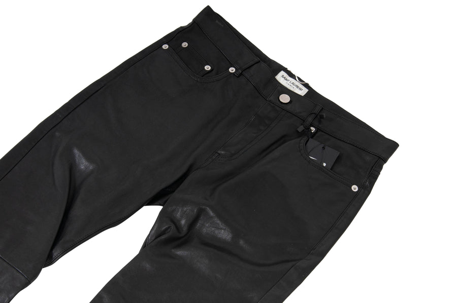 Calf Leather Jeans (Black) SAINT LAURENT 