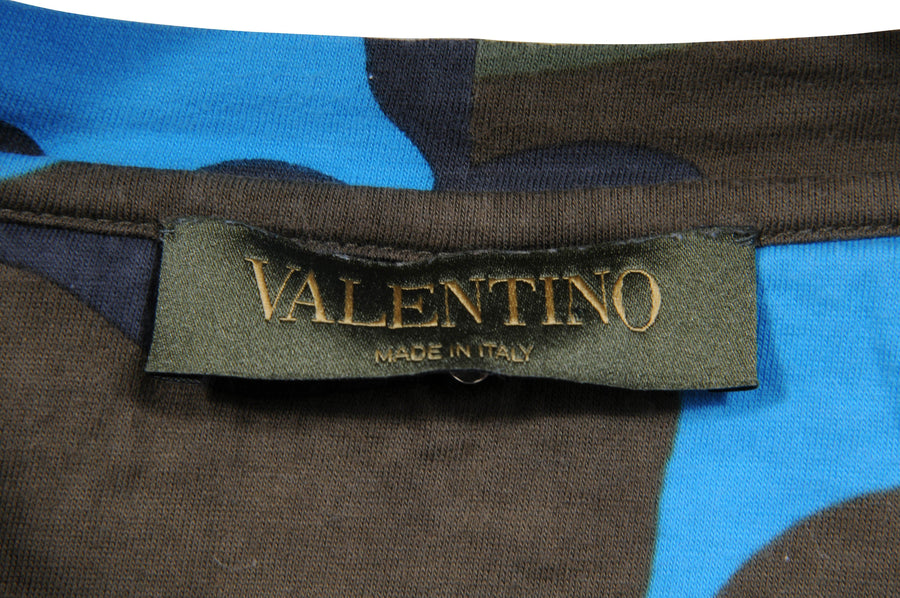 Camouflage Crewneck Short Sleeve T Shirt VALENTINO 