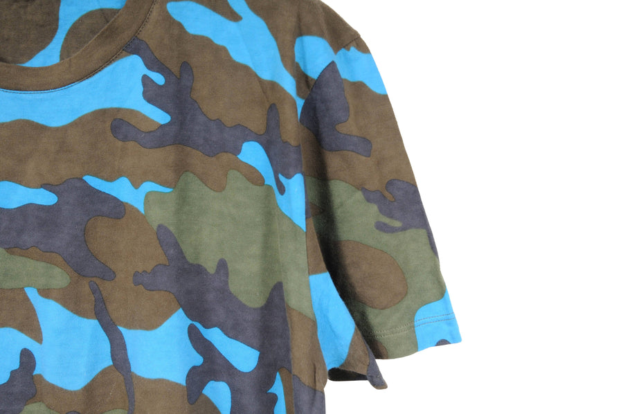 Foto forfriskende etiket Valentino Men's Blue Green Camouflage Crewneck Short Sleeve T Shirt XL  Extra Large – THE-ECHELON