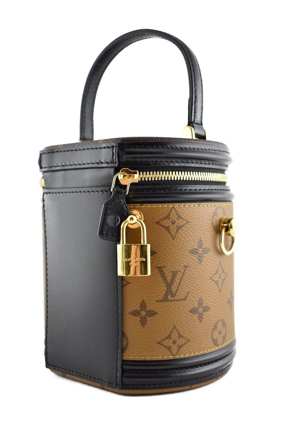 Cannes Monogram LV Logo Brown Hat Box Handle Vanity Bucket Bag – THE-ECHELON