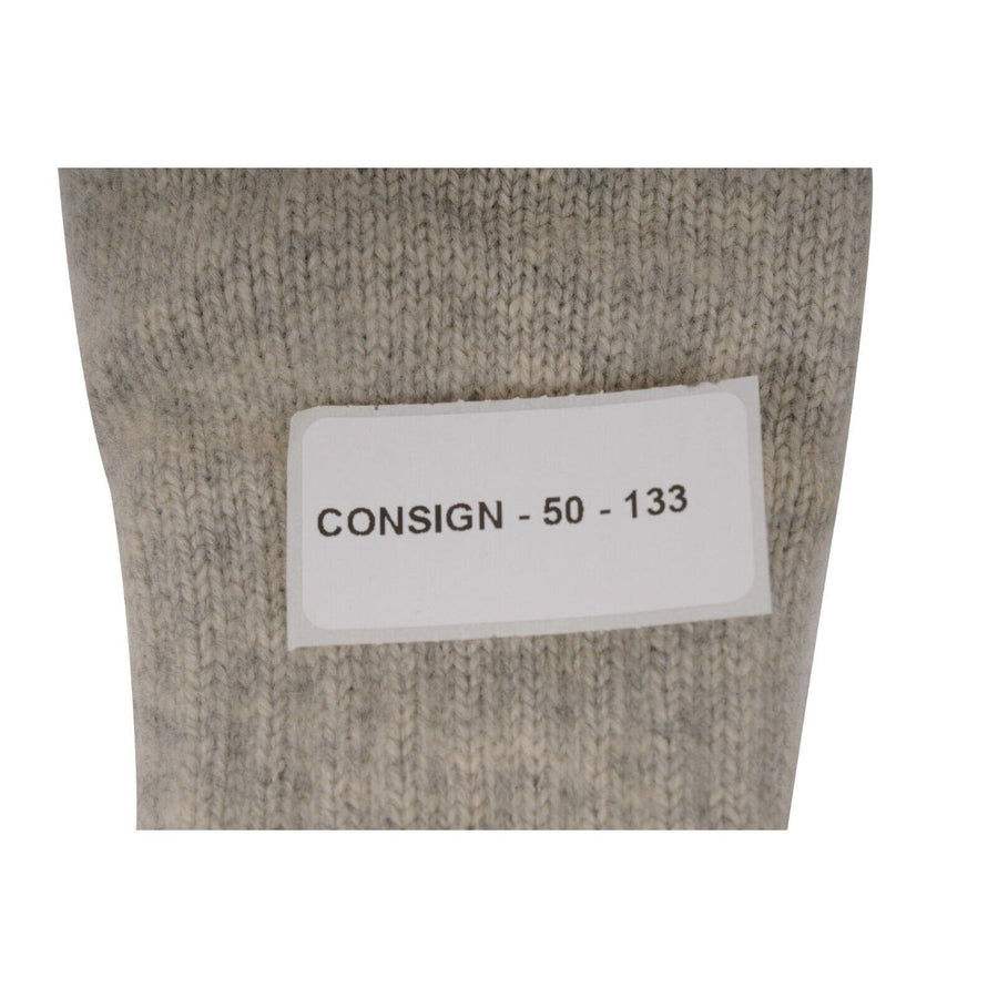Cashmere CC Logo Ribbed Gloves Gray CHANEL 