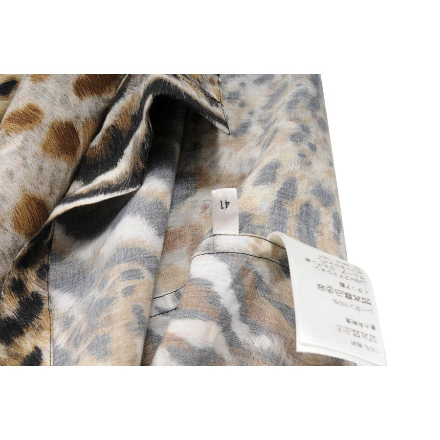 Cheetah Print Camp Collar Button Down Celine 