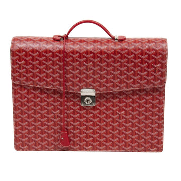 Chypre Deux Soufflets Travel Bag Red Briefcase GOYARD 