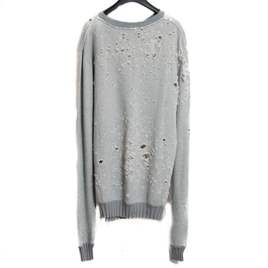 Cotton Cashmere Blend Shotgun Sweater Amiri 