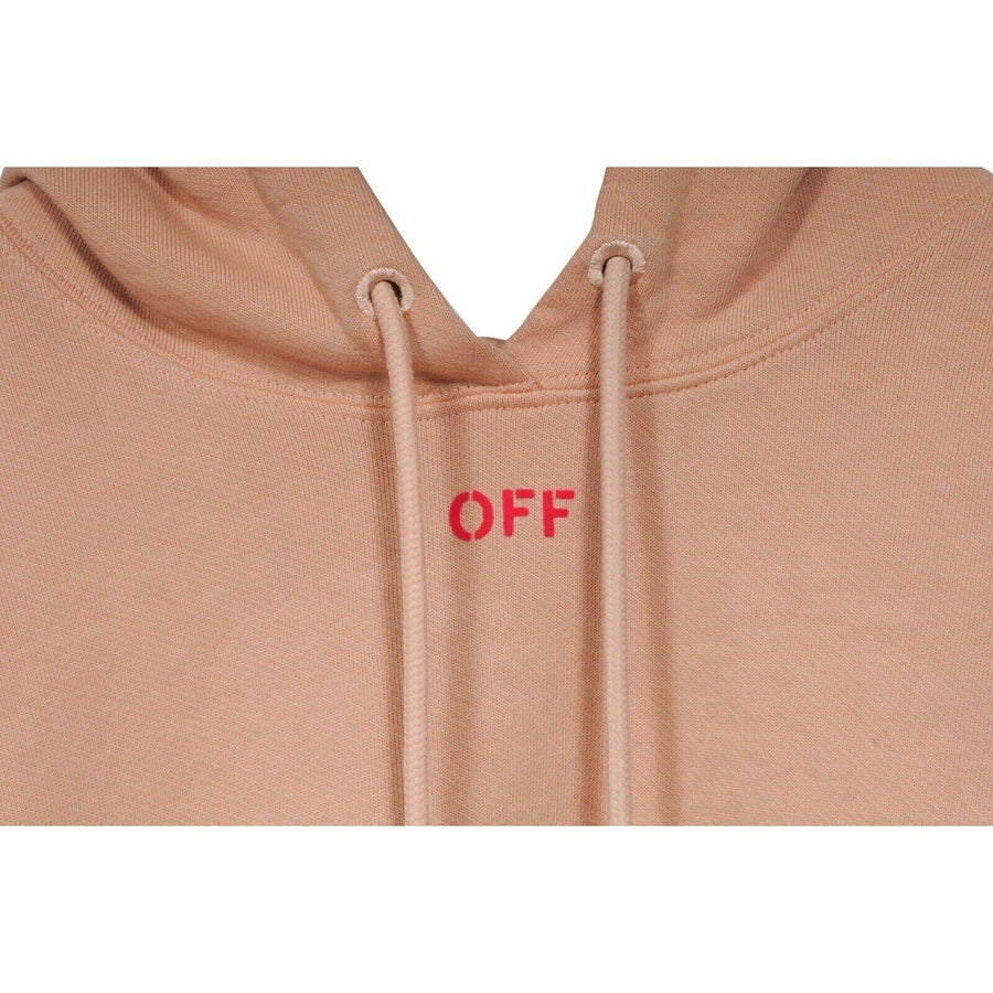 Cropped Logo Hoodie Pink Detachable Sleeve Off-White 