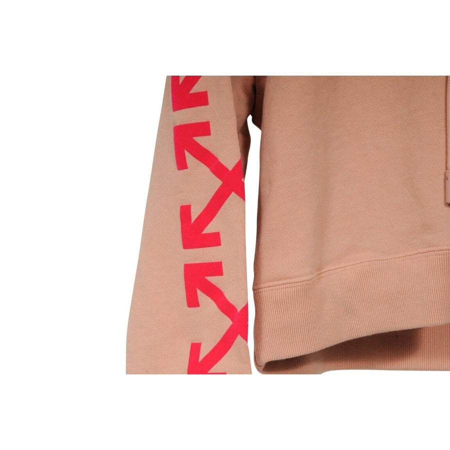 Cropped Logo Hoodie Pink Detachable Sleeve Off-White 