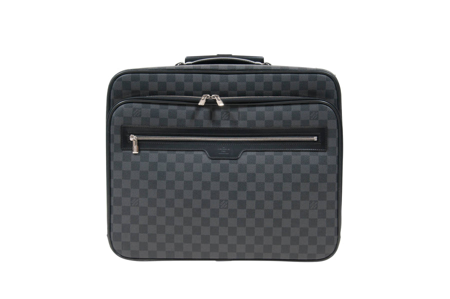 Louis Vuitton Damier Graphite Pilot Case Luggage Bag Grey