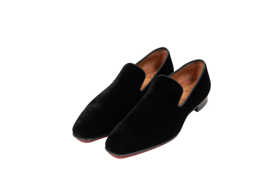 Dandelion Flat Velvet Loafers (Black) CHRISTIAN LOUBOUTIN 