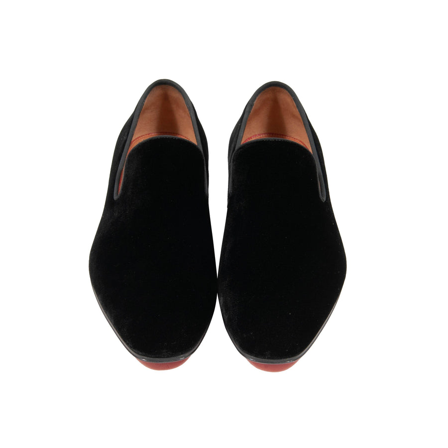 Dandelion Flat Velvet Loafers (Black) CHRISTIAN LOUBOUTIN 
