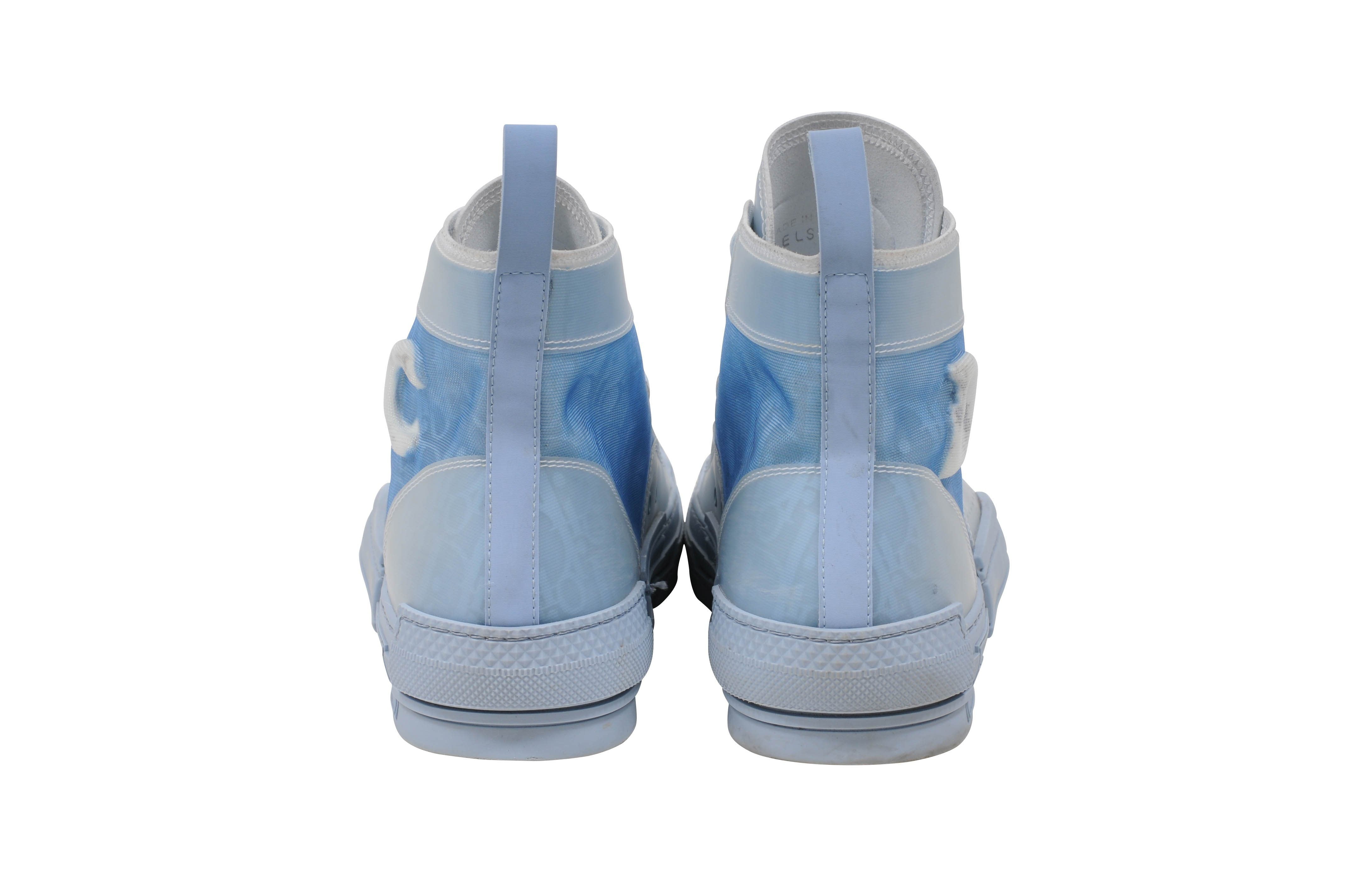 dior b23 high top daniel arsham light blue