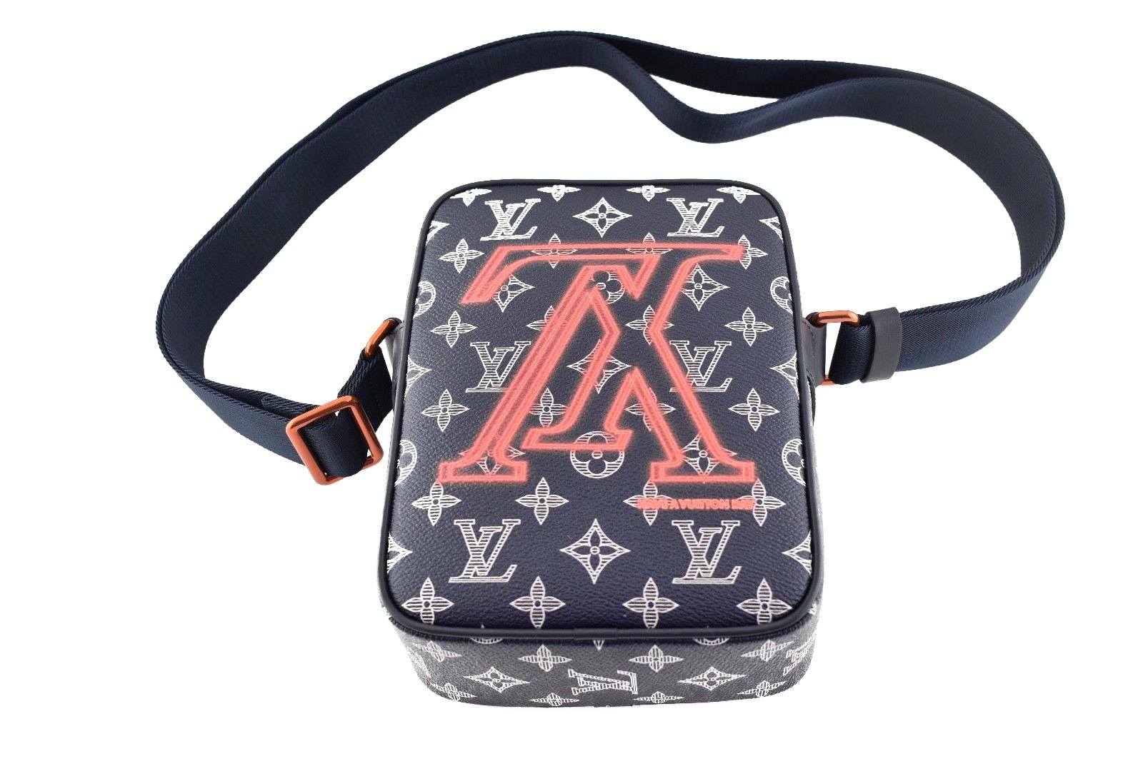 Danube PM Upside Down LV Ink Logo Bumbag Crossbody Shoulder Bag