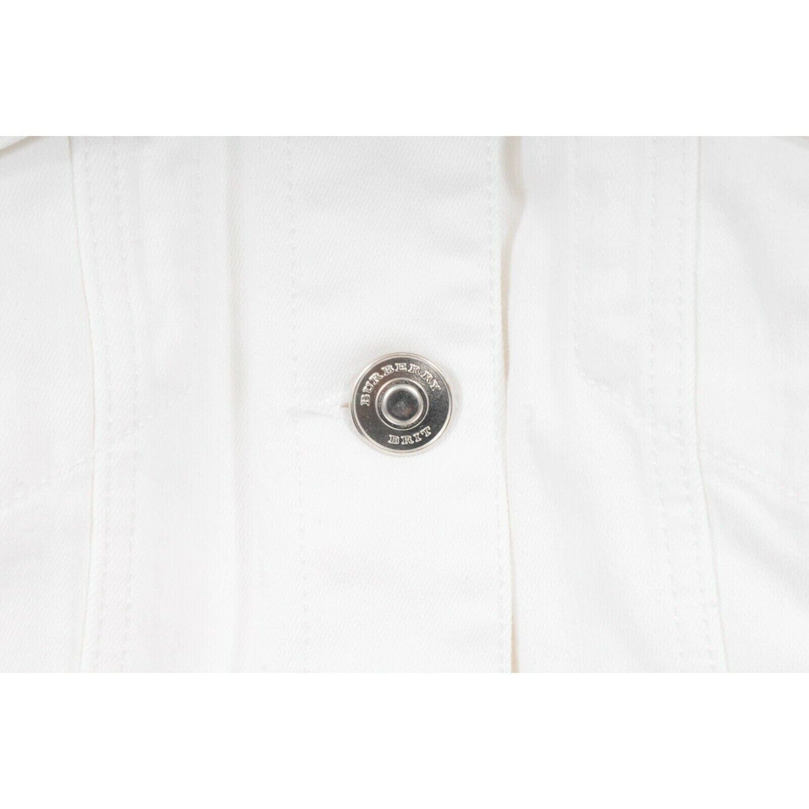Burberry Brit Denim Jacket White Button Front Size Small – THE-ECHELON