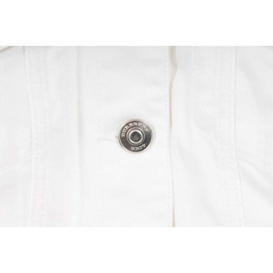 Denim Jacket White Button front Burberry 