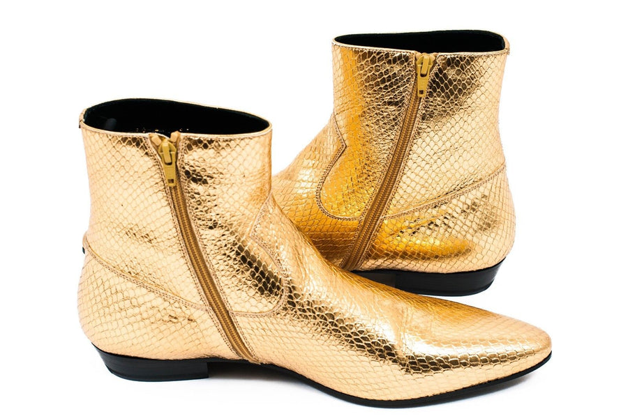 Devon Gold Python Boots SAINT LAURENT 