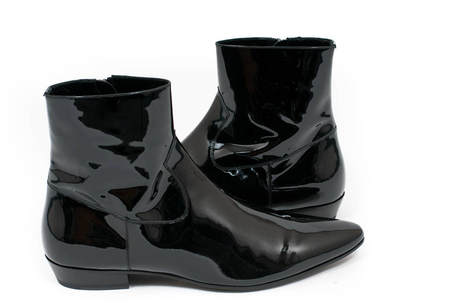 Devon Patent Leather Boots SAINT LAURENT 