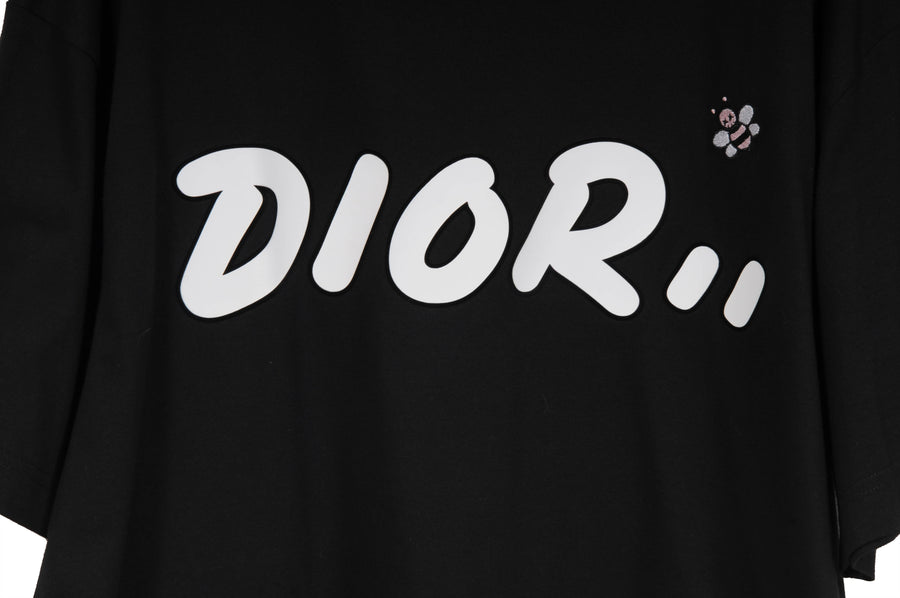 Dior Kaws SS19 Black White Bee Logo T Shirt