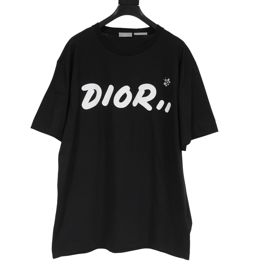 Dior Kaws SS19 Black White Bee Logo T Shirt DIOR 
