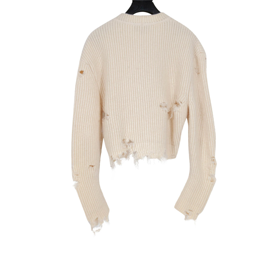 Distressed Cropped Sweater YEEZY 