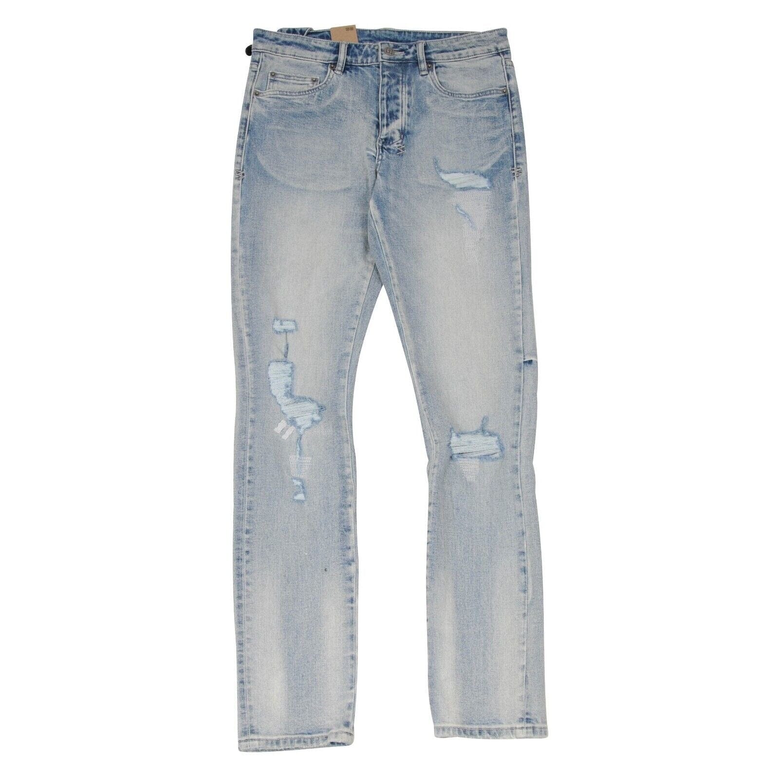 Ksubi Distressed Jeans Chitch Fit Punk Light Blue Wash Trashed 