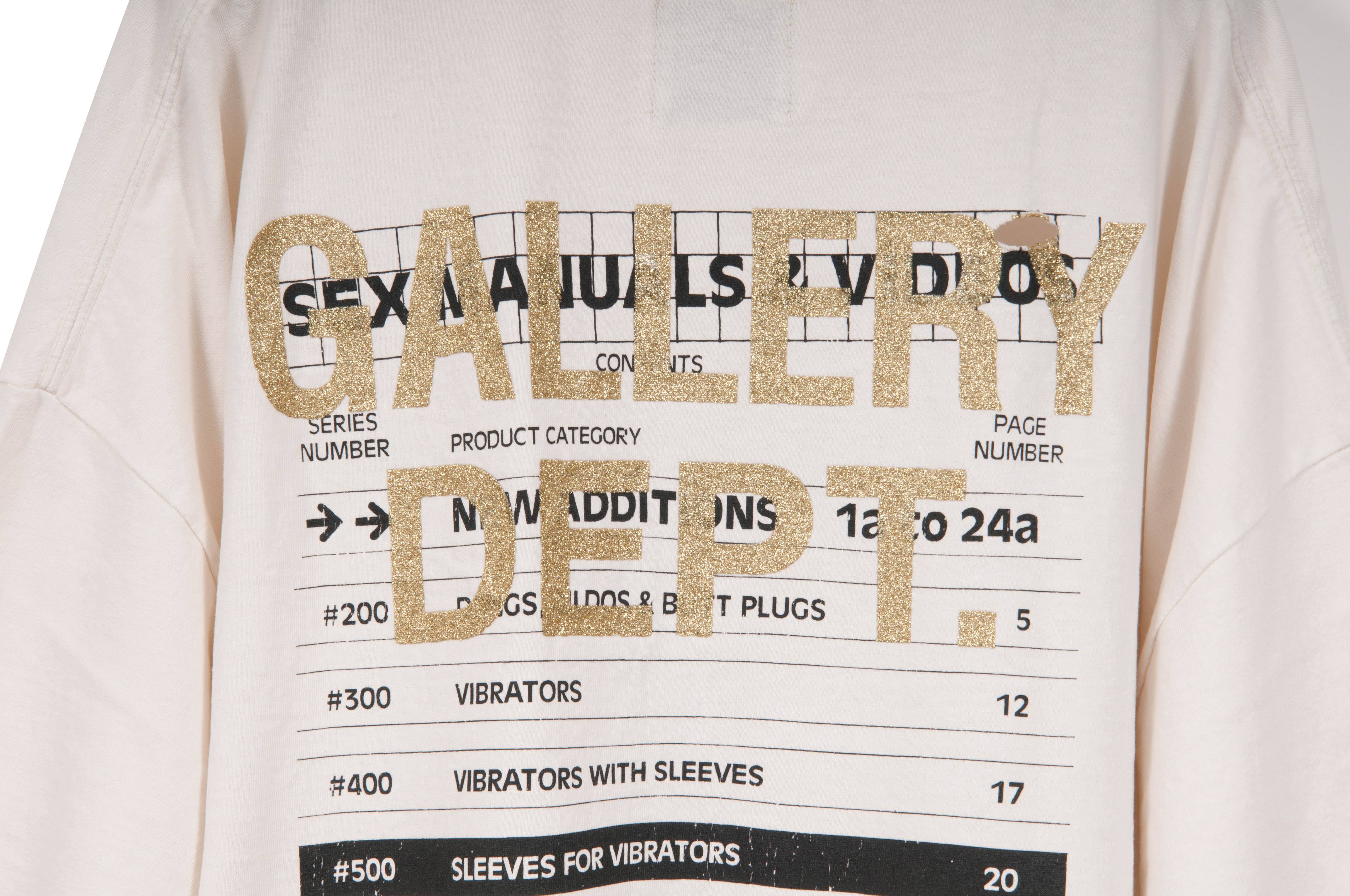 Gallery Dept Doc Johnson Sexual Positions Distressed White T Shirt Size XXL  – THE-ECHELON