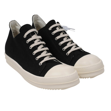 Rick Owens DRKSHDW Ramones Low Top Black Corduroy Sneakers New