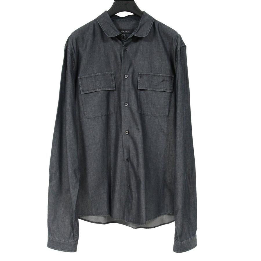 Duke Denim Button Down Pocket Shirt GUCCI 