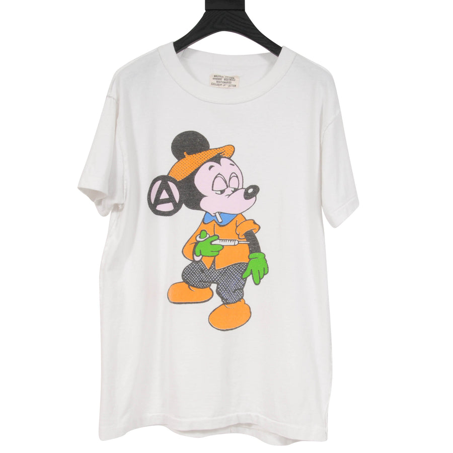 Early 80’s World’s End Malcom Mclaren Seditionaries Mickey White T Shirt Vivienne Westwood 