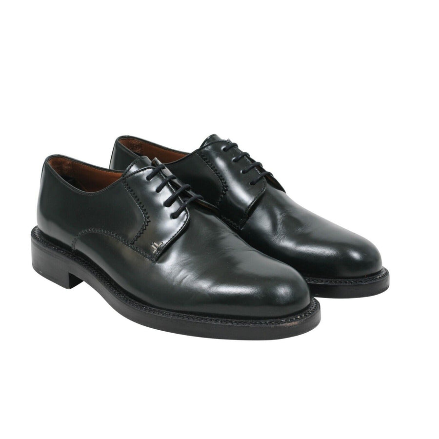 Emerald Green Leather Wing Tipped Derbys Lanvin 
