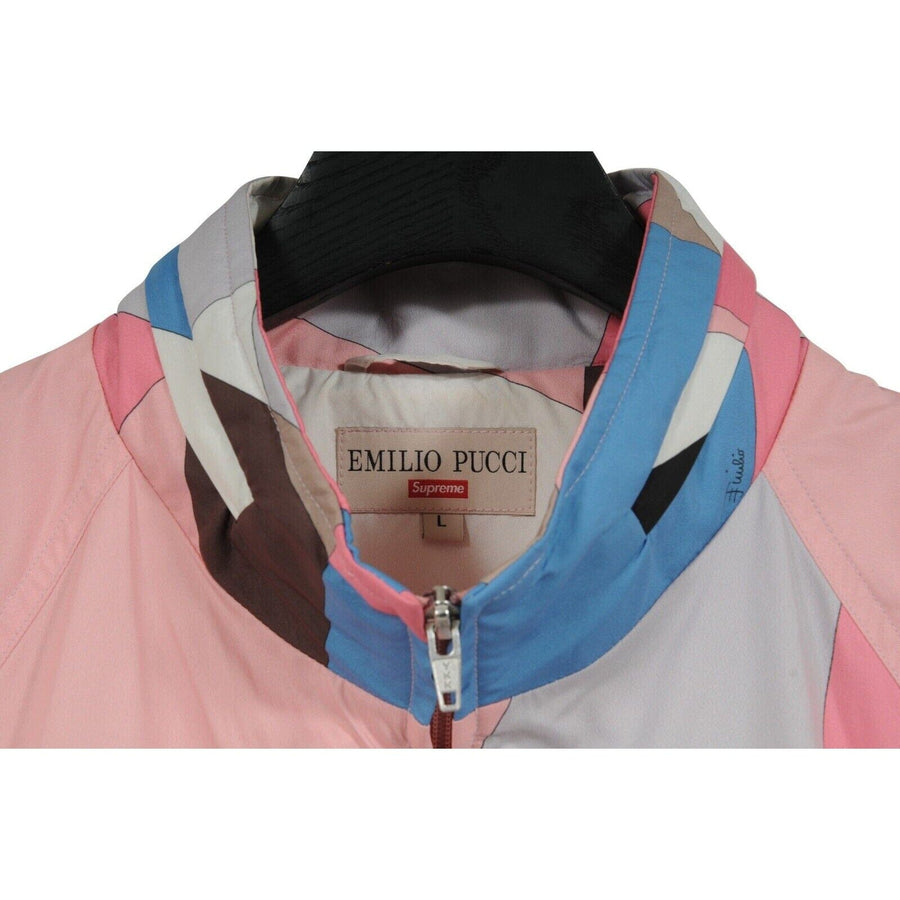 Emilio Pucci Pink Nylon Zip Windbreaker Sport Hooded Jacket Supreme 