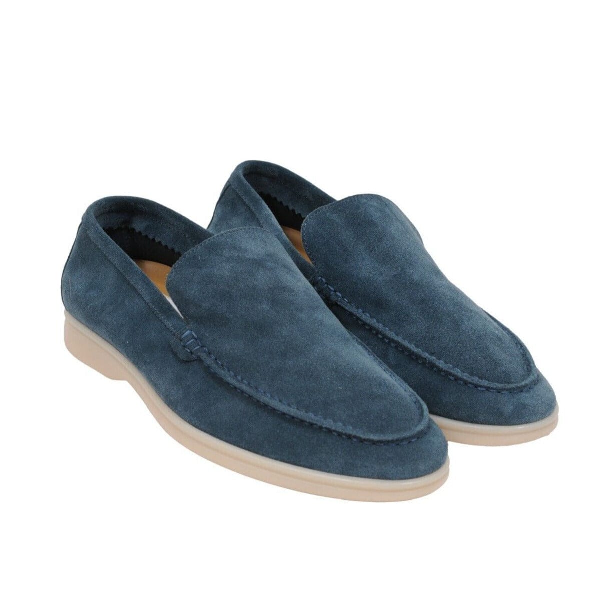 Loro Piana Eucalyptus Blue Suede Summer Walk Size US11 EU44 – THE