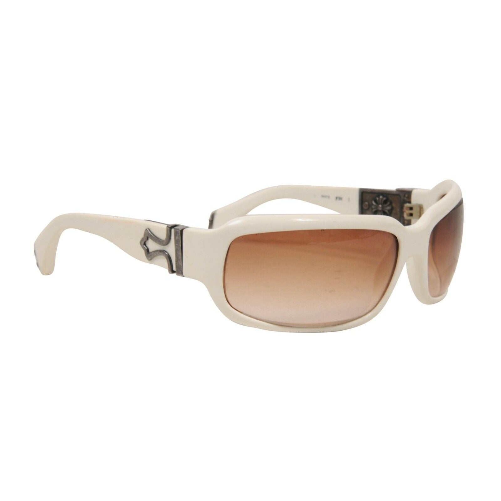 Chrome Hearts White frame sunglasses Sunglasses Chrome Hearts Fluffer White Lizard Leather Frame main image 3