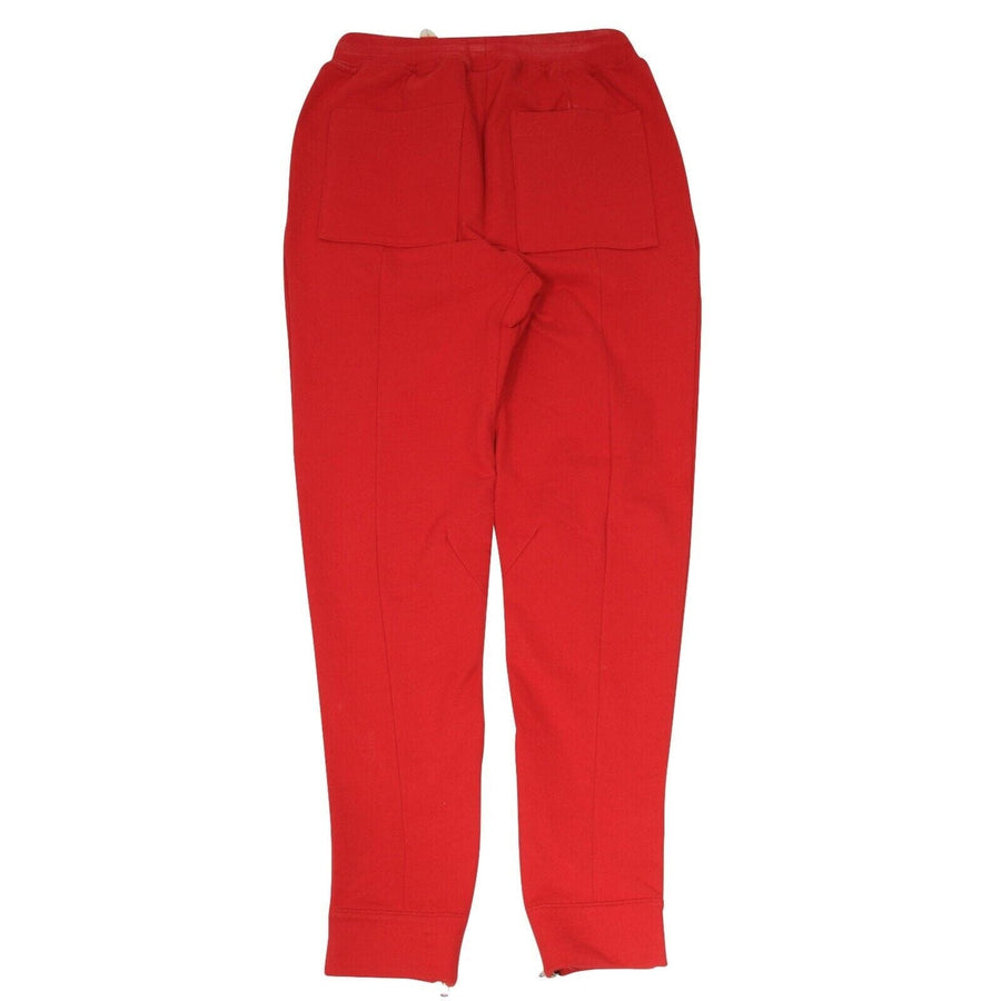 Fifth Collection Sweat Pants Red Heavy Cotton Zip Joggers
