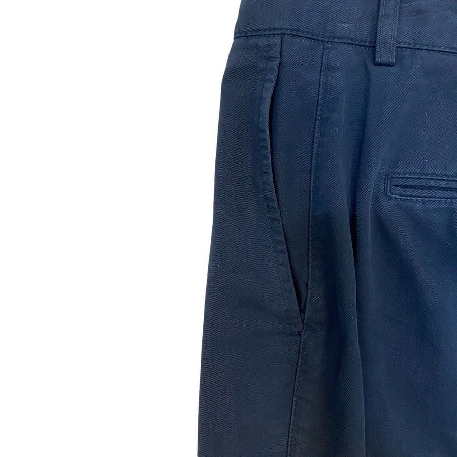 Flat Front Chino Pants Traditional Fit Navy Blue Brunello Cucinelli 