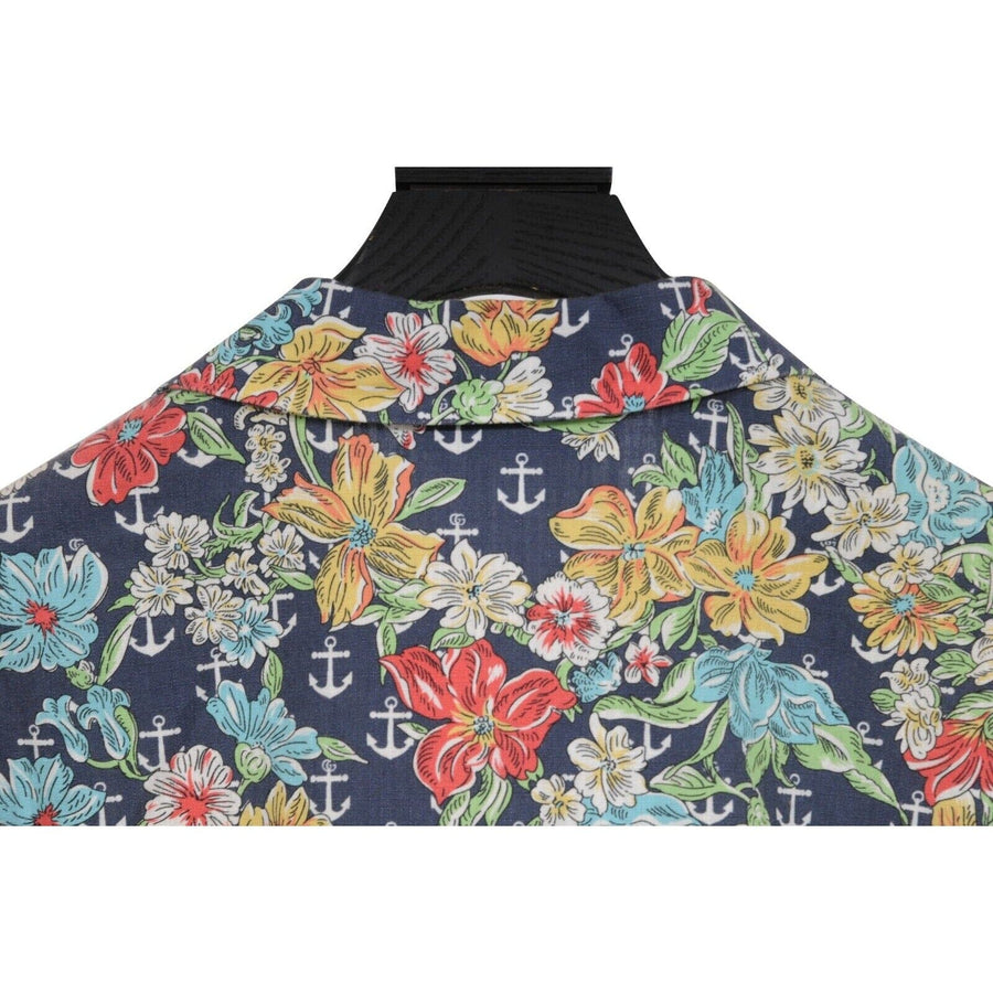 Floral Anchor Bowling Button Down Shirt GUCCI 